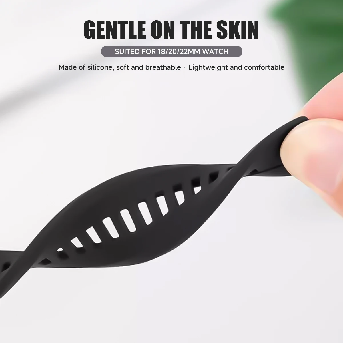 Versatile Silicone Watch Band - Adjustable Strap