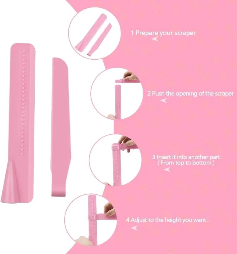 Adjustable Cake Scraper Icing Smoother Cream Polisher Kitchen Baking Cake Edge Scraper Tool For Buttercream Mousse Cheese