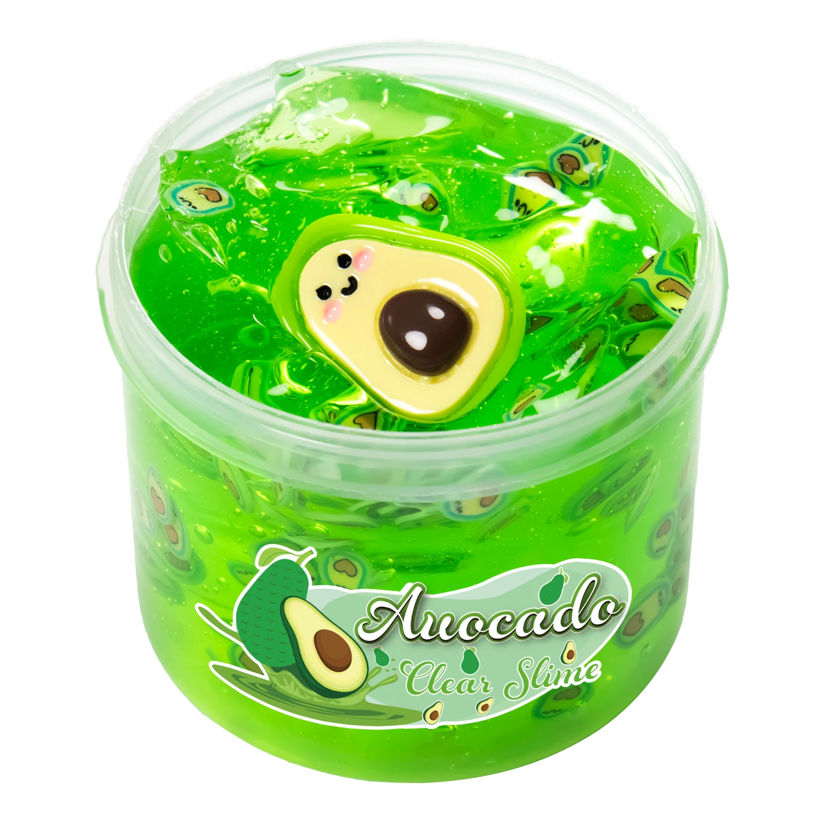 70ml Clear Crystal Slime Fake Candy Watermelon Peach Non Sticky Slime Soft Jelly Clay Bubble Slime Stretchy Putty Christmas Gift 6