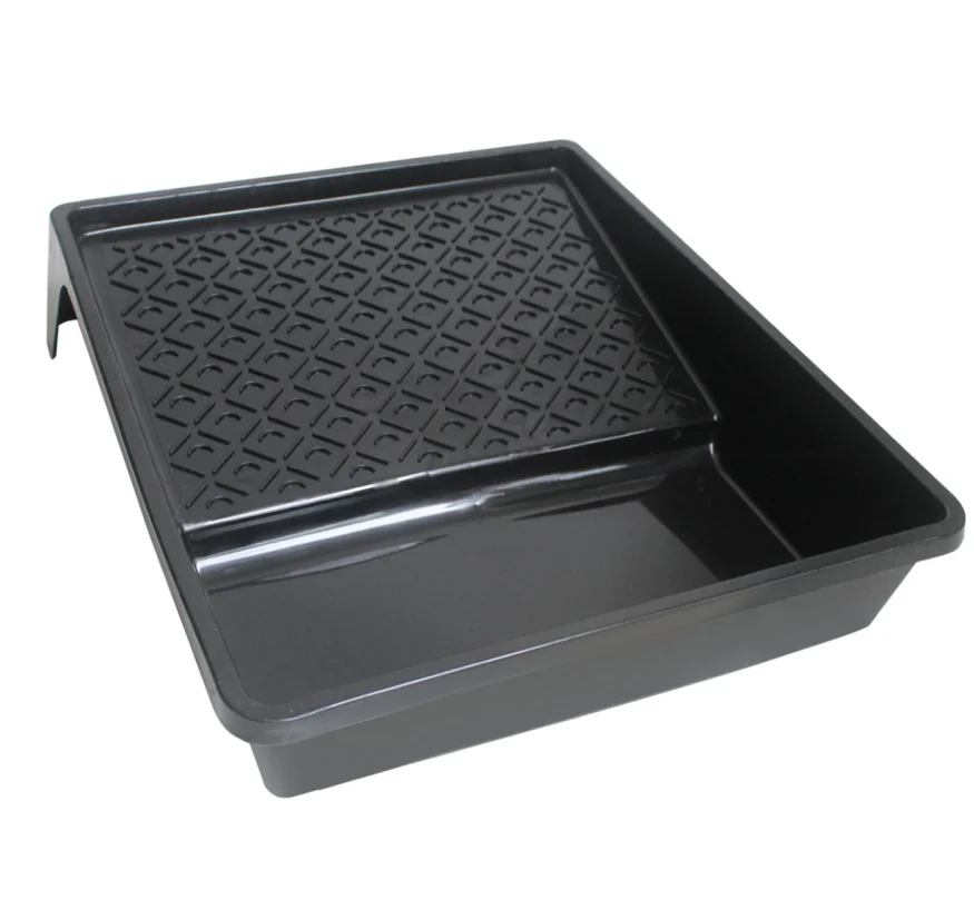Decorative wall paint tray Decorative tools Black plastic paint tray Roller brush tool 10 inches 35*30*7.5cm