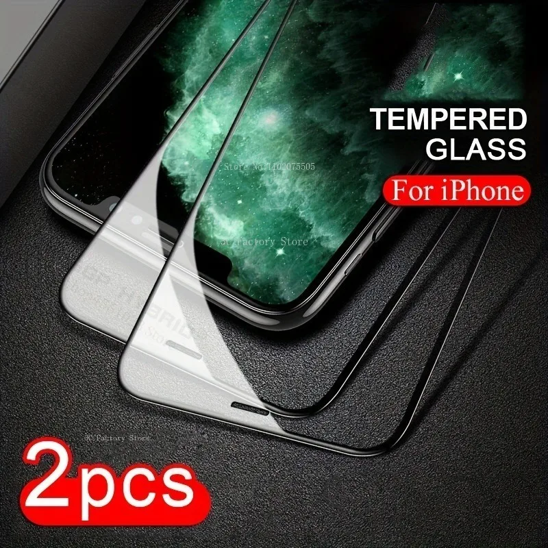

2 шт., Защитное стекло для IPhone 11 Pro Max 13 Mini 14 12 Pro Max 15 Pro XR XS 8 7 Plus 14 Plus