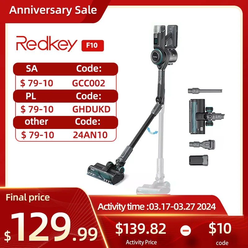 Bezprzewodowy odkurzacz Redkey F10 z Polski zaa $129.82 / ~513zł