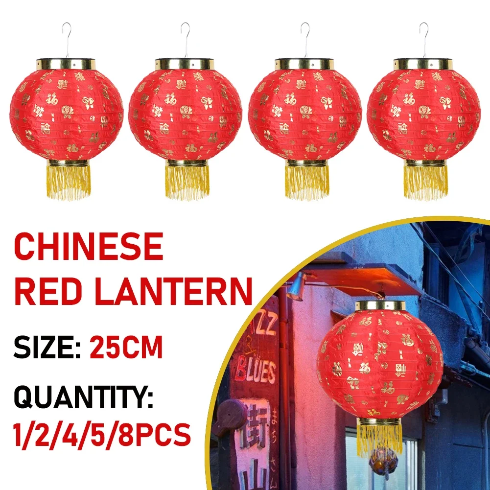 Traditional Chinese Red Lantern Chinese New Year Decoration Red Lantern With Tassel Chinese Spring Festival Decor Party Supplies