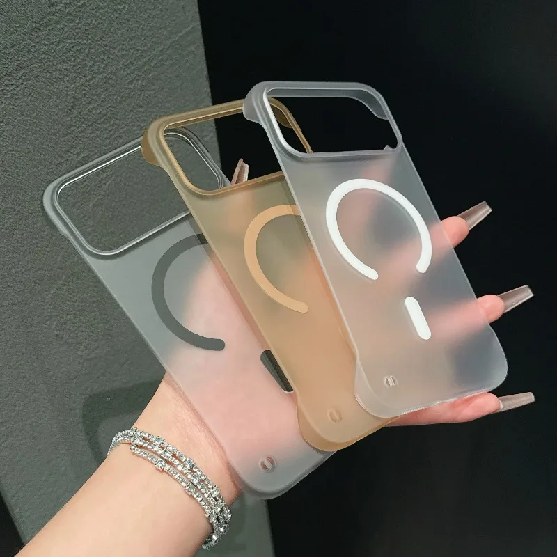 Ultra Thin Frameless Magnetic Matte Protection Phone Case