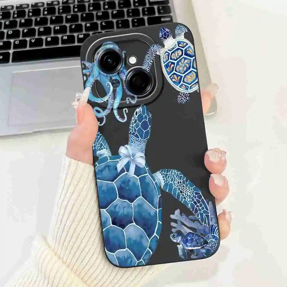 Black Butterfly Ultra-Thin Soft Silicone Case - 6.67 Back Cover