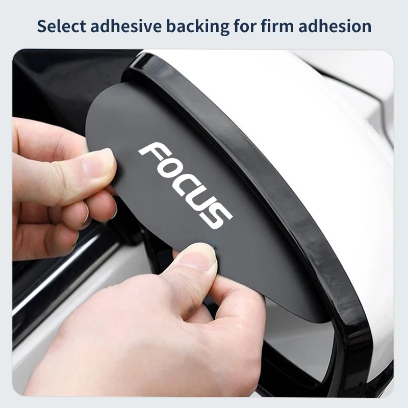 2PCS Car Rearview Mirror Rain Eyebrow for Ford Focus 2 MK2 MK3 MK1 MK4 RS Silicone Auto Sun Visor Shade Cover Protector Guards rearview mirror rain eyebrow