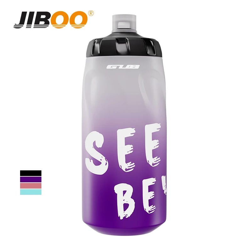 JIBOO Fashionable Bicycle Water Bottle Eco-Friendly Plastic PP5 Silicone Dust Cap Seal 650ml Cycling Bottle Flask Bike Equipment water bottle bicycle water bottle sports bottle