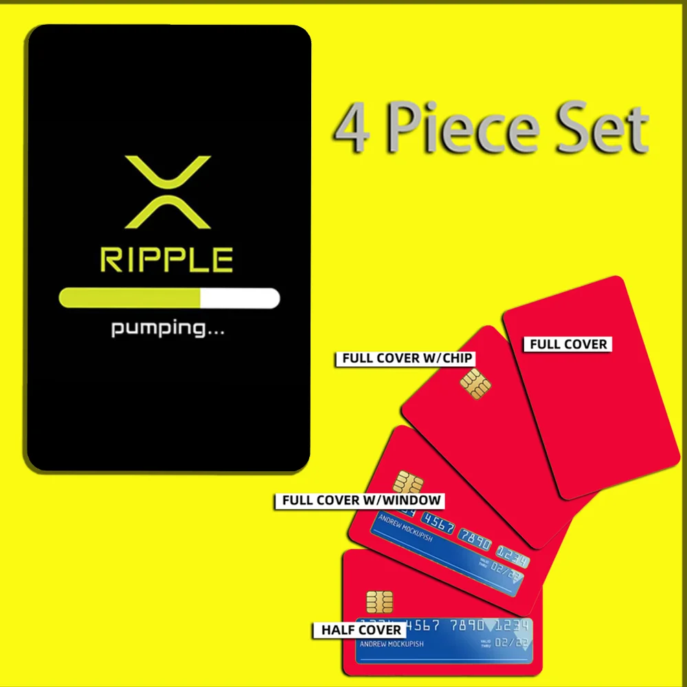 Xrp 리플 암호화 스티커 직불 은행 신용 카드 메트로 버스 패스 스티커 장식 커버 4PCS 카드 스킨 - AliExpress