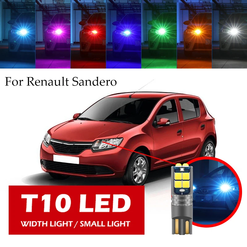 

1ps T10 LED W5W For Renault Sandero Side Door Light, Small Headlight, Car Boot, License Plate Light