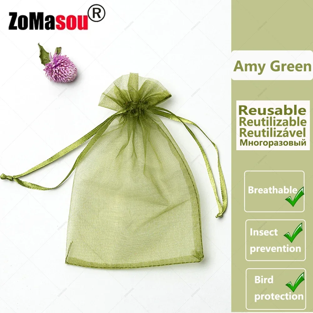 Bulk Pack of Fruit Protection Mesh Bags for Grapes and Strawberries - Garden Anti-Bird and Insect Netting
