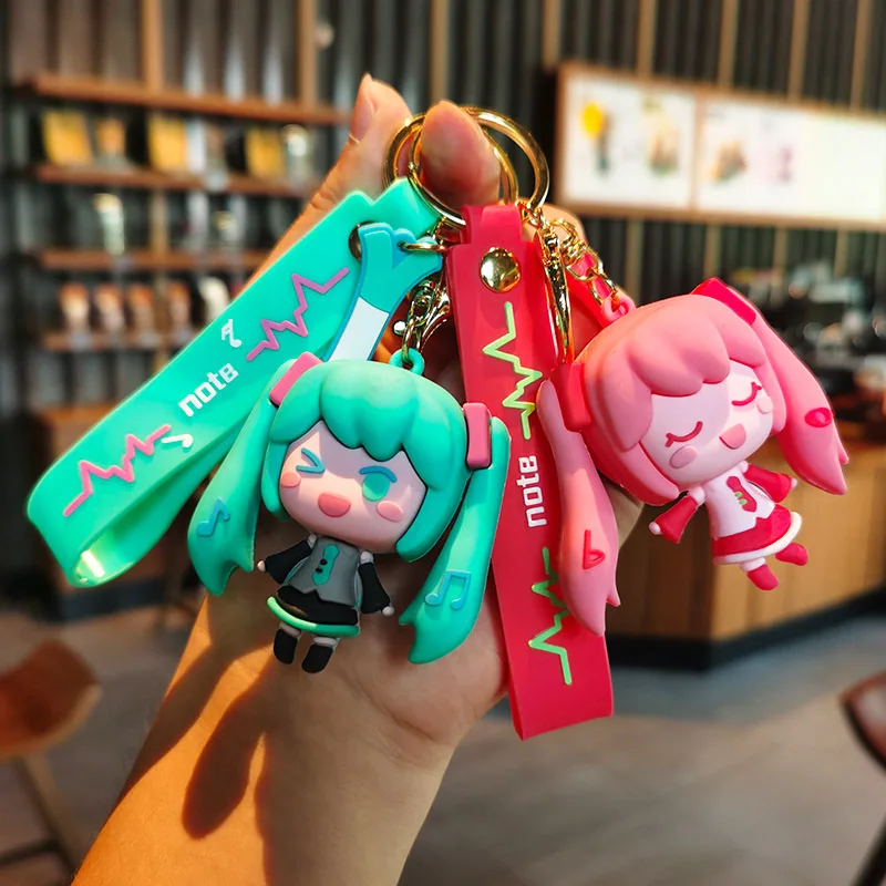 

Мультяшные аниме Hatsune Miku трендовые куклы машинки брелок Подвеска для мужчин и женщин сумка универсальные декоративные товары Аксессуары подарок