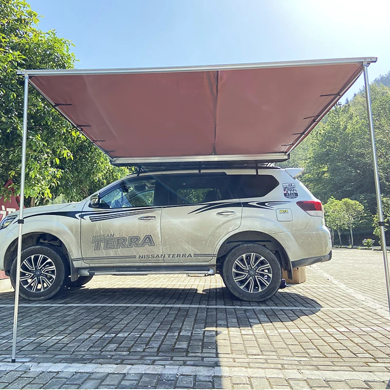 

WZFQ 4x4 Awning Trailer Truck Jeep 420D Oxford Canvas Awning For Cars Outdoor Sun Shelter