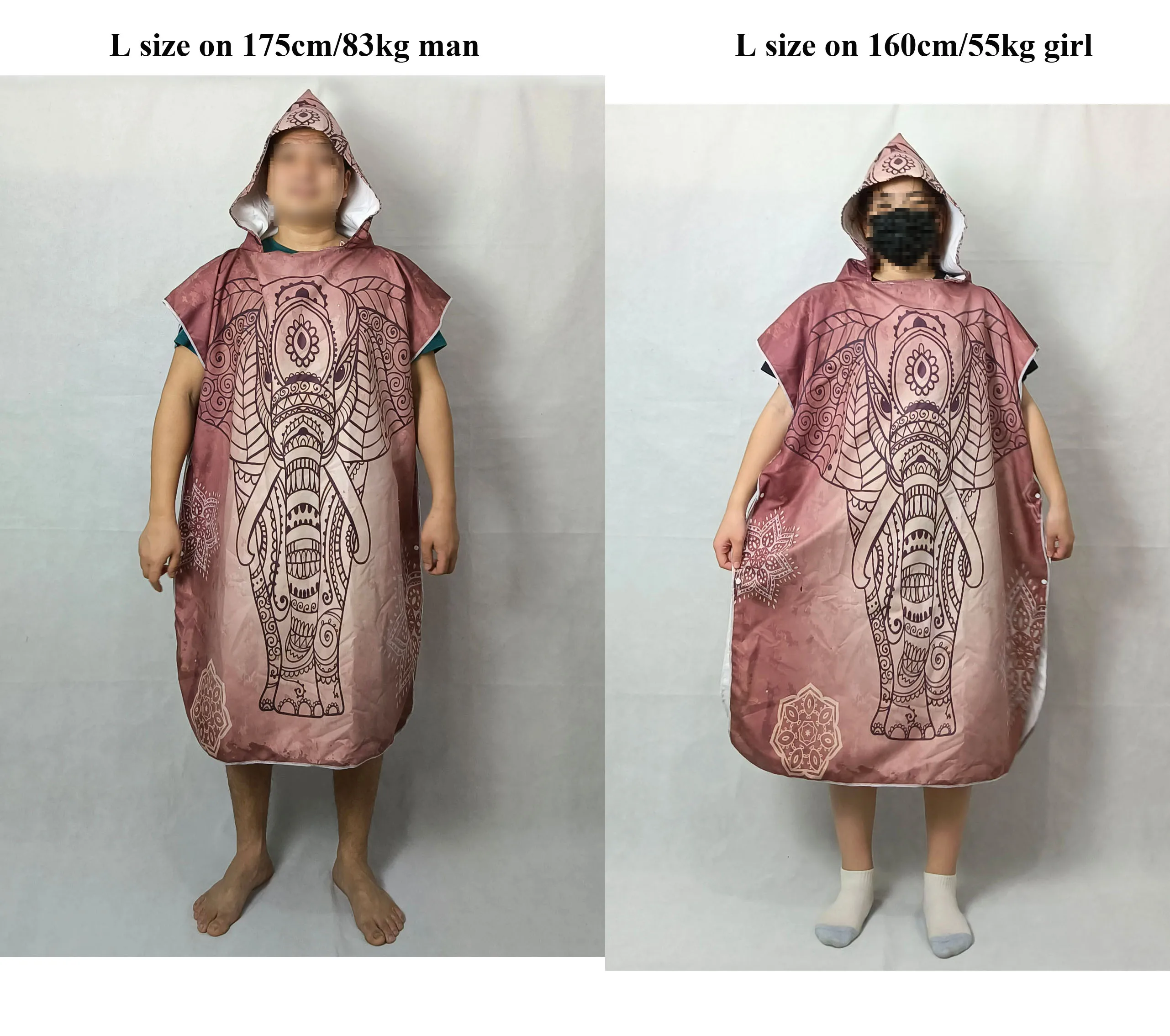 Personalized Hooded Poncho Towel for Adults and Kids Swim Beach Changing Robe Sand Free Special Unique Holiday Gi