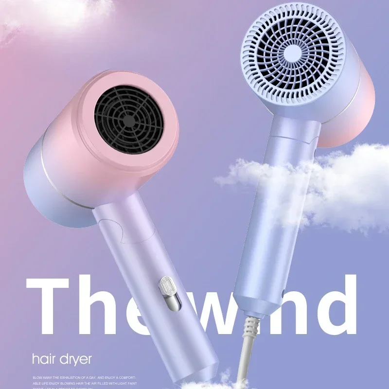 Folding Hairdryer 800W with Carrying Bag Hot Air Anion Hair Care for Home Travel Hair Dryer Dormitory Blow Drier 110V-240V