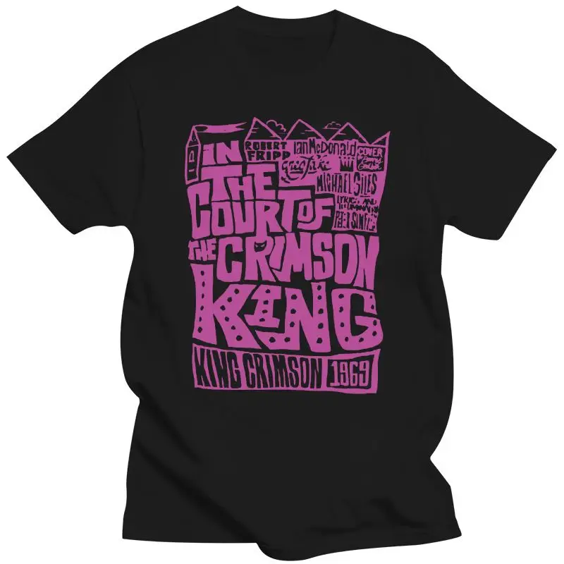 

2022 New IN THE COURT T Shirt King Crimson In The Court Of The Crimson King Tribute Crimson King Calligraphy Hand Lettering Robe