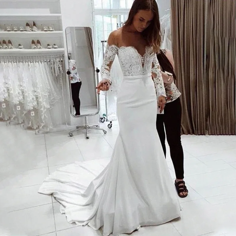 女性のためのフランスの結婚式のドレス,エレガントなレースの 