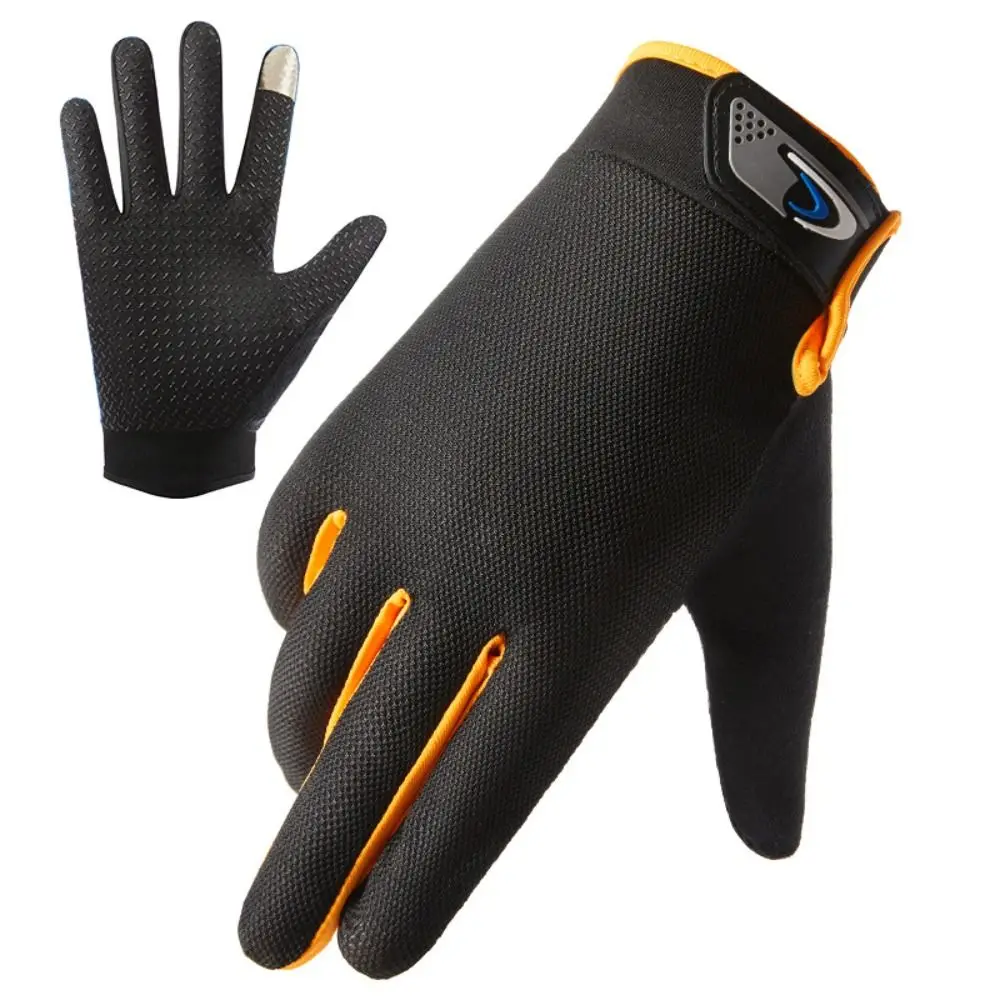 Comfortable Full Finger Cycling Gloves Touch Screen Thin Fishing Gloves Ice Silk Silicone Non-slip Bike Driving cycling gloves fishing gloves sports gloves full finger gloves