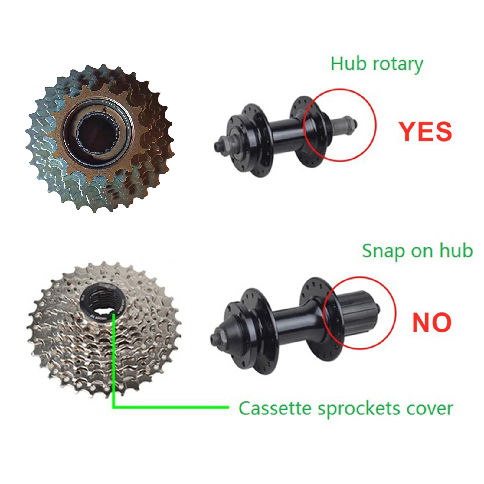 Ruote Del Cambio Con Pignone Filettato A 6 Velocità Design Cavo Installazione Rotativa Per Bici Mtb Per Shi Mano Per Sunrace 14-28T