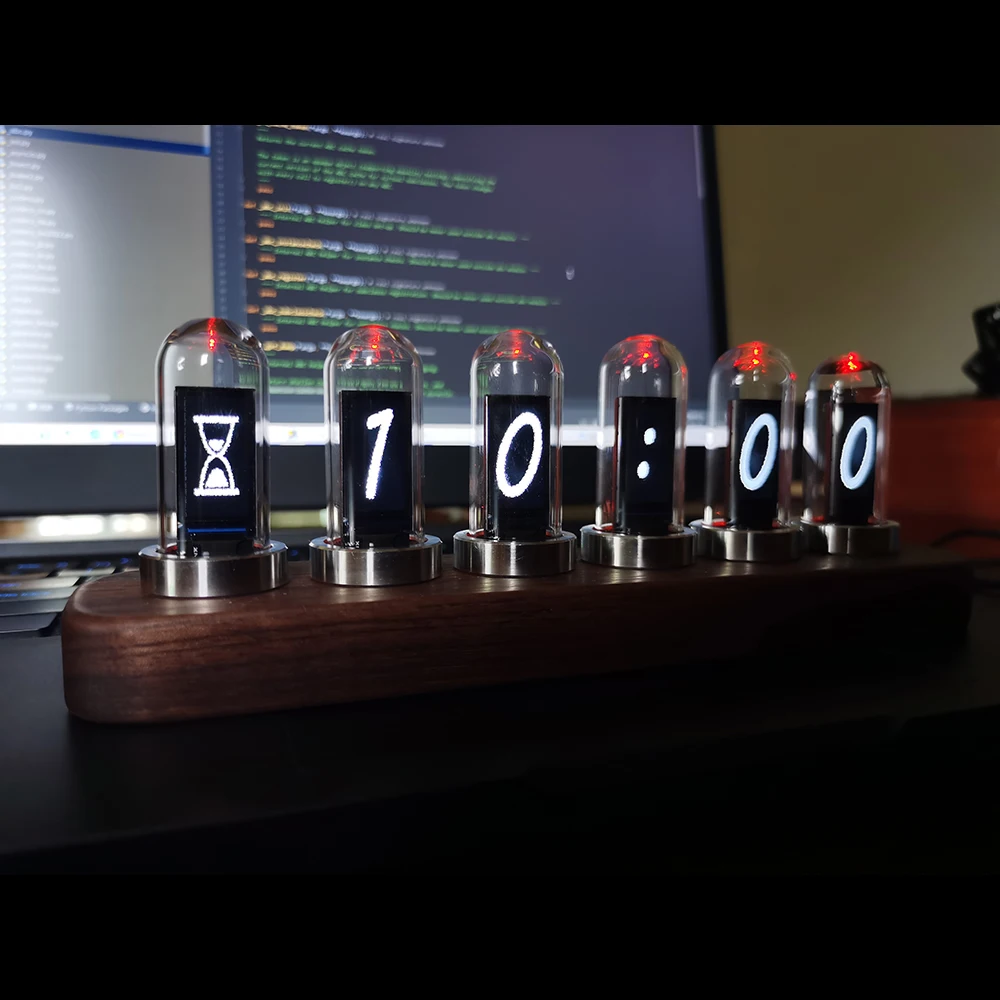 IPS RGB LED Quasi-Nixie Tube Clock Pickup Level Light Rhythm Level Meter Punk Rhythm Light Gift Ornament 5