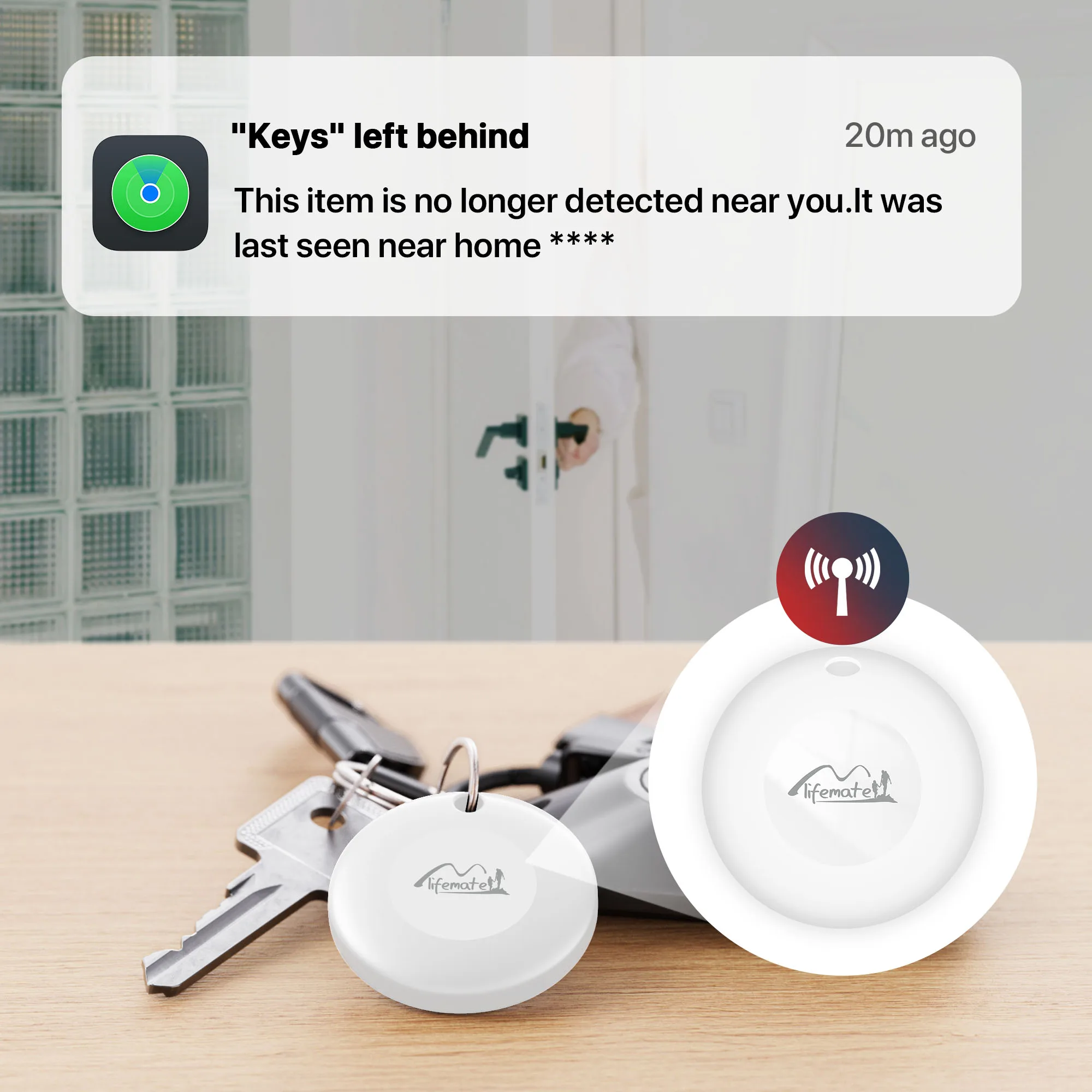 Smart Tracker Key Item Finder, MFi Ignore, Bluetooth, GPS, Cat Dog Locator, Anti-Loss Device, Apple Find My