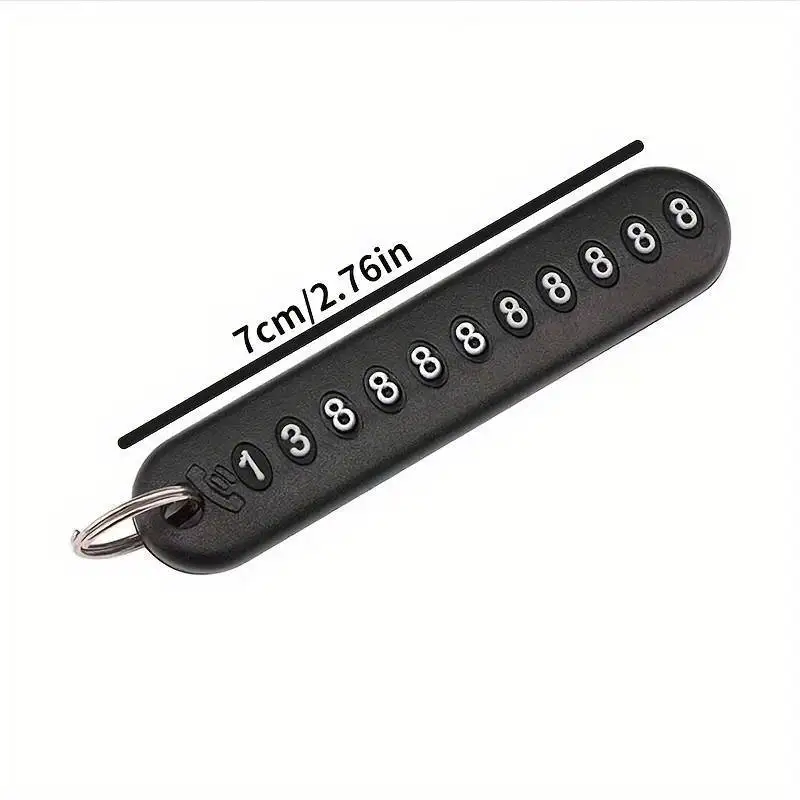 6 stücke Gummi Anti-Verloren Telefon Nummernschild Auto Schlüsselbund Anhänger Auto Fahrzeug Schlüssel Kette Telefonnummer Karte Schlüsselring Universal YSH-025 – Detail 5