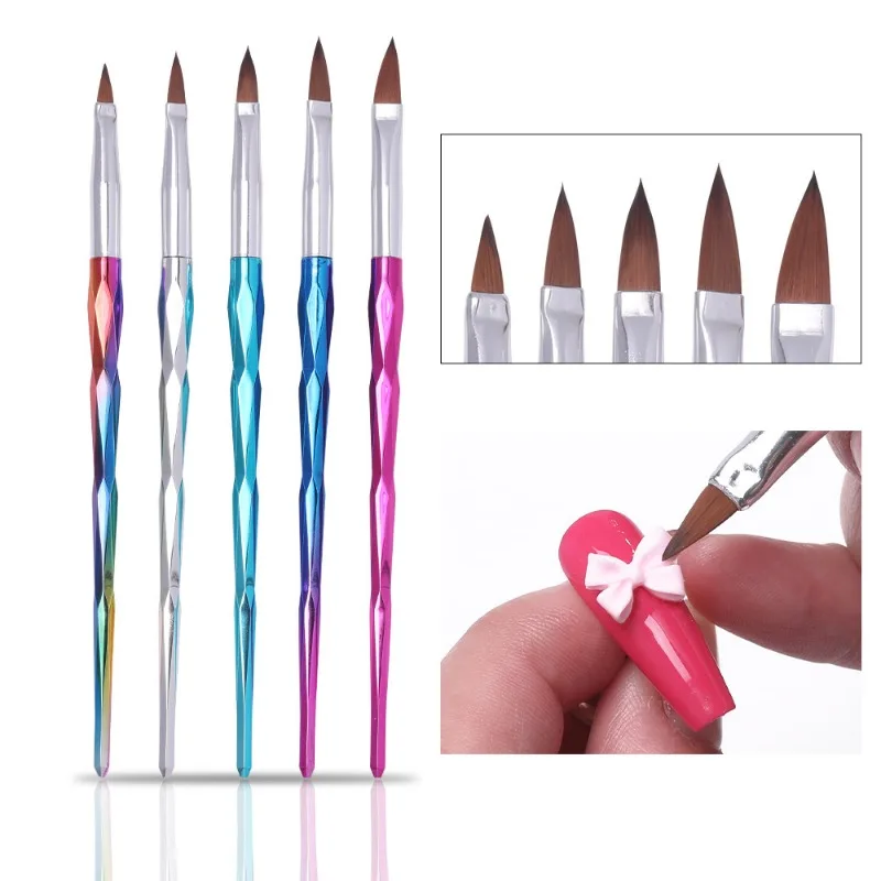 5/20Pcs Nail Art Brush Design Tip Painting Drawing Carving Dotting Pen Professional Nail Brushes Set Nail Art Manicure Tools New 3