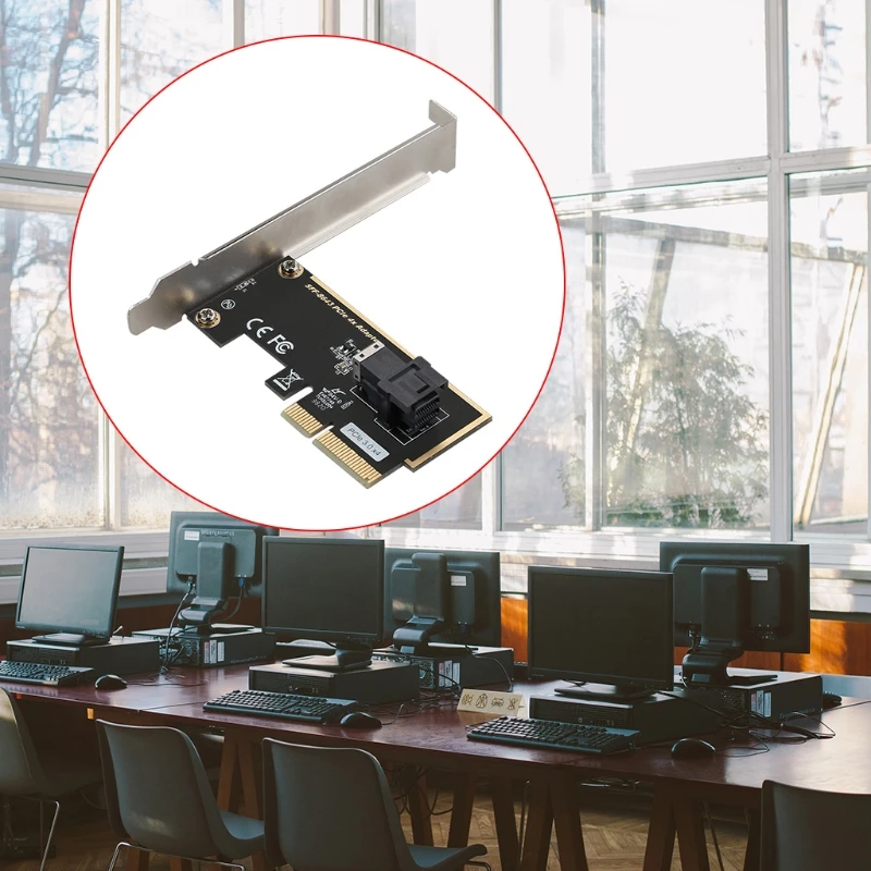 PCIE 하드 디스크 확장 카드 SFF 8643-PCIe 4X/8X 어댑터 카드 NVMe SSD 변환기용 2x u.2 포트 카드