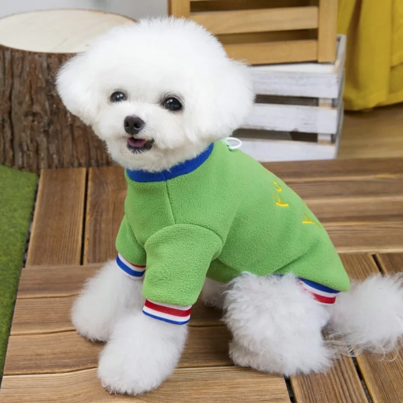 패션 강아지 플러시 후드티 따뜻하고 부드러운 강아지 옷 가을 강아지 스웨터 레터 프린트 고양이 풀오버 귀여운 애완견 후드티 요크셔 강아지 의상