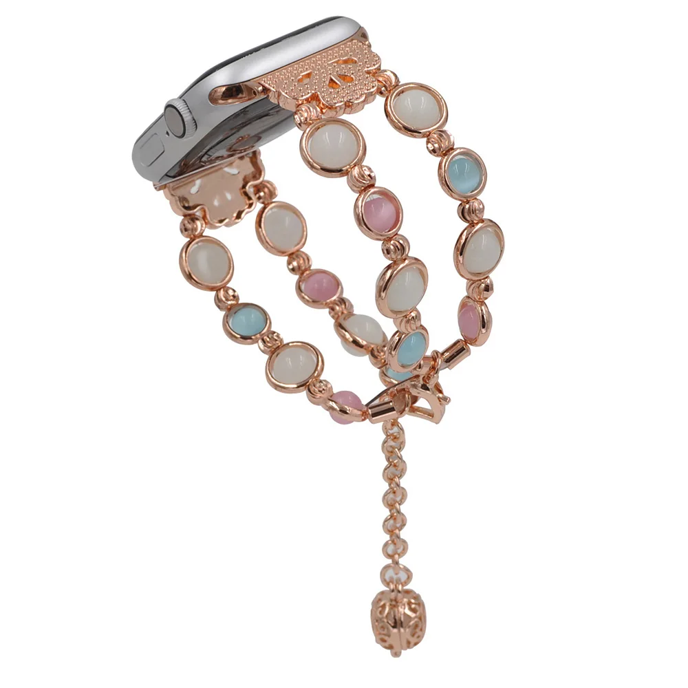 Luminous Stone Strap for Apple Watch Band 45mm 41mm 44mm 40mm 42mm 38mm Women's Fashion Bracelet Belt for iWatch Series 876543SE