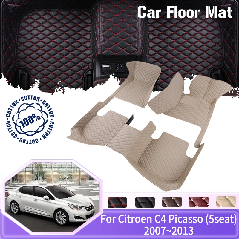 Tapis De Sol De Voiture Pour Citroën Grand C4 Picasso, Ensemble Universel  D'accessoires Pour Automobile, 5 Places, 2007 ~ 2013 - Tapis De Sol -  AliExpress