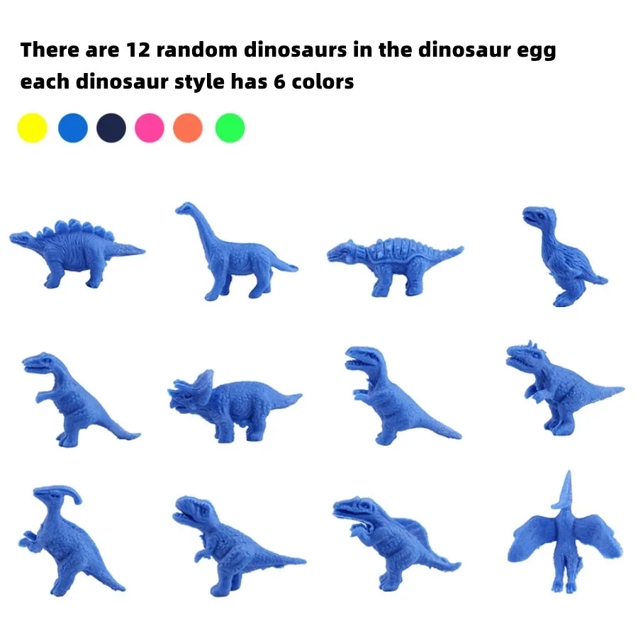 SUNAPO 24pcs medium crack dinosaur egg hatching eggs dinosaur birthday decoration dinosaur party decoration Easter basket filler 5