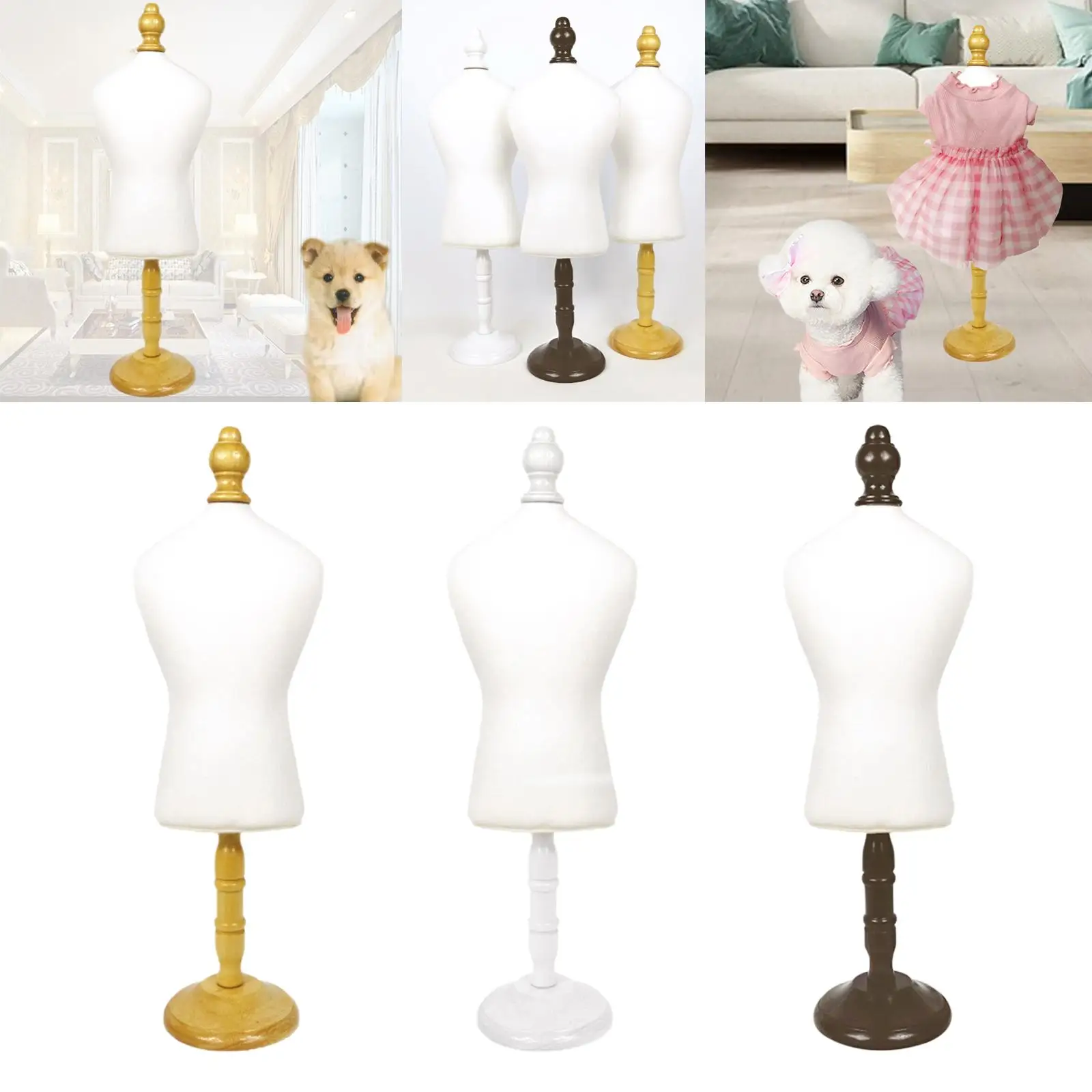 Dog Dress Form Mannequin Jewelry Chain Show Holder Doll Model Rack for Pet Supplies