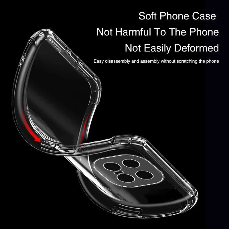 Transparent Soft Silicone Airbag Fall Prevention Phone Case - High-Quality Bumper Cover