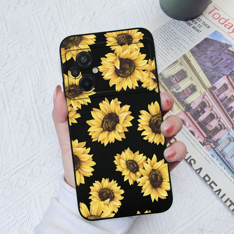 Astronaut Flower Soft Liquid Silicone Full Protection Anti-Drop Back Cover