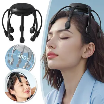 2Colors Automatic Head Massage Machine Octopus 8 Claw Smart Head Massager Wholesale Electric Head Therapy Device For Relaxation
