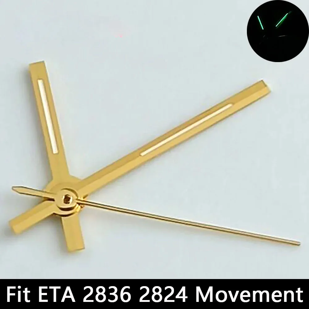 Silver/Gold Luminescent Watch Hands