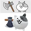 33cm The Battle Cats Plush Toy Cute Soft Stuffed Cartoon Cat Dolls Toys  Soft Cute Animal Accompany Plushie Kids Birthday Gifts 2