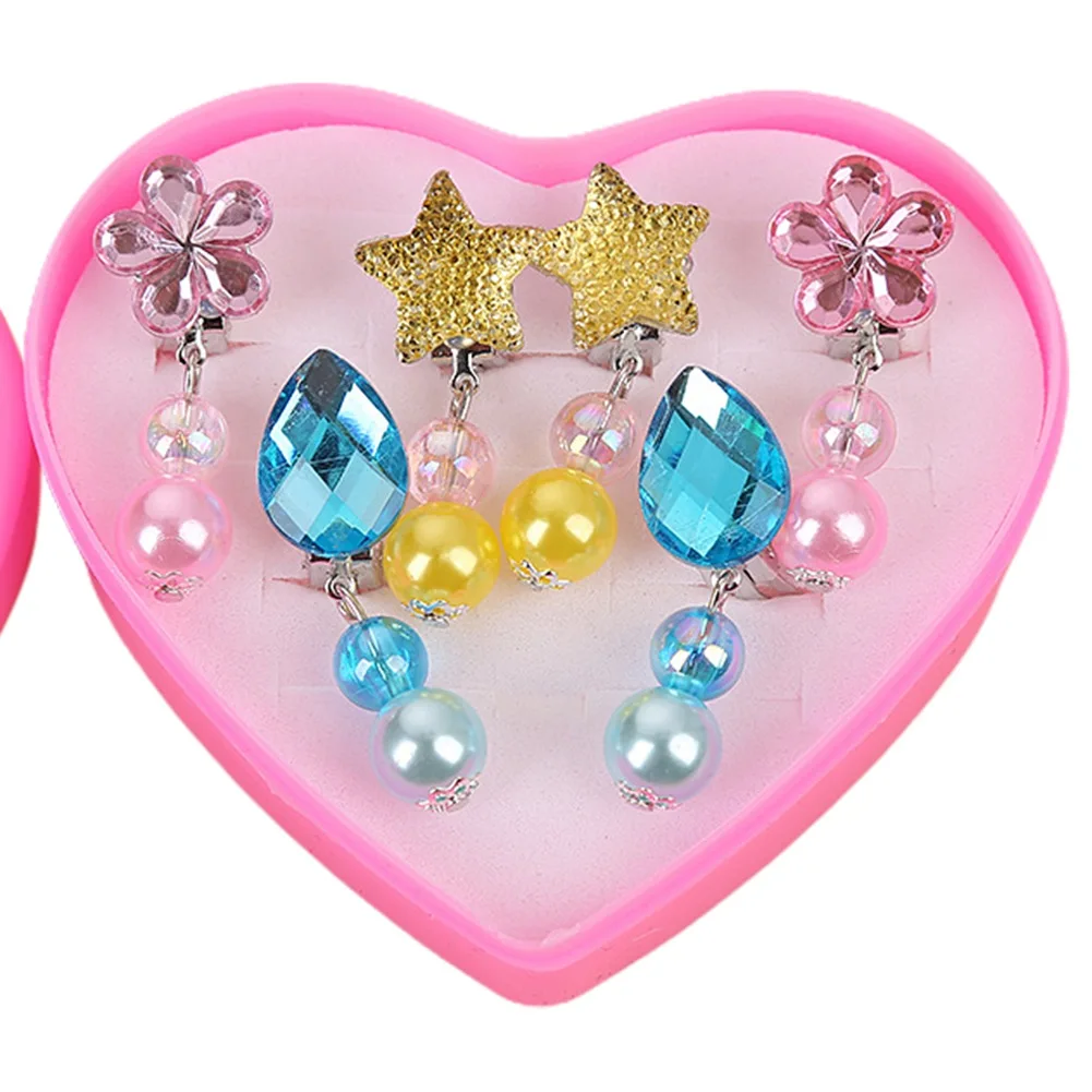Korean Style Kids Ear Clips - Cute Cartoon Animal No-Piercing Earrings for Girls