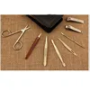 8 in 1 Gold Plating Professional Manicure Pedicure Set Kit Tool For Dad Husband Men Boy Friend Holiday Birthday Christmas Gift 1