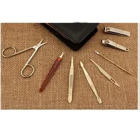 8 in 1 Gold Plating Professional Manicure Pedicure Set Kit Tool For Dad Husband Men Boy Friend Holiday Birthday Christmas Gift 1