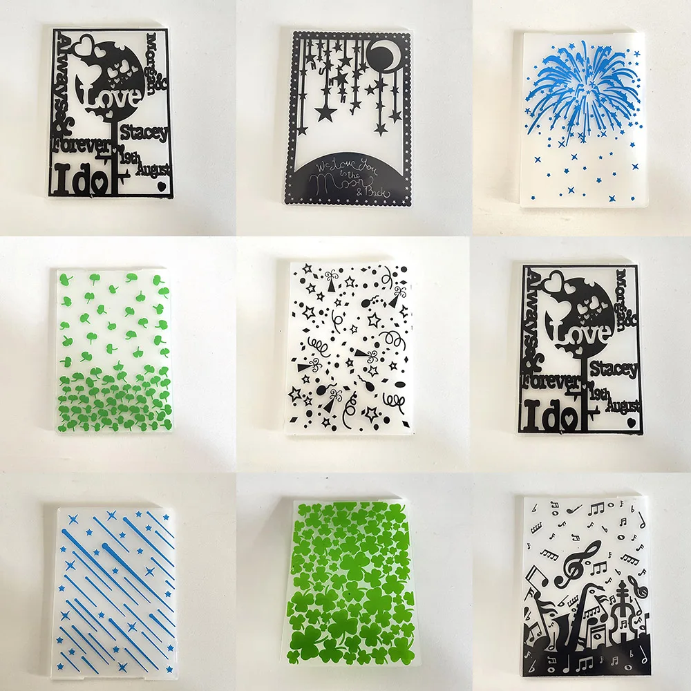Plastic 3D Embossing Folder Template for DIY Scrapbooking Craft Photo Album Card Handmade Decoration Supplies