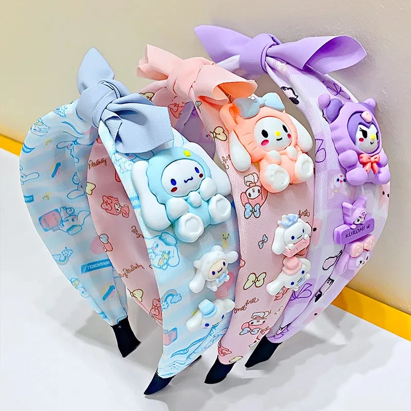 

Anime Sanrio Kawaii Hair Band My Melody Cute Children's Headband Cartoon Cinnamoroll Wash Face Band Hair Accessories Kids Gifts