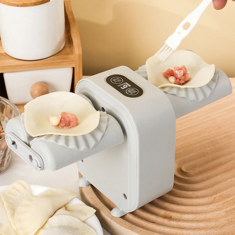 

Double Head Automatic Electric Dumpling Maker Machine Manual Dumplings Mould Kitchen Pressing Dumplings Skin Ravioli Accessories