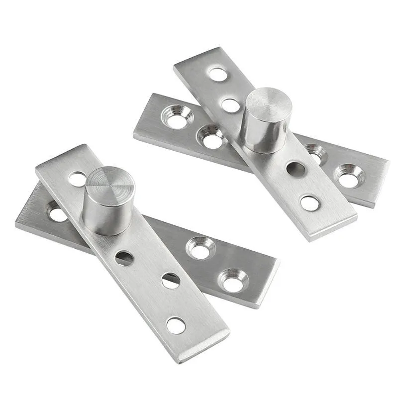 Stainless Steel Door Hinges Rotating 360 Degree Rotation Axis Up and Down Locating Shaft Hidden Pivot
