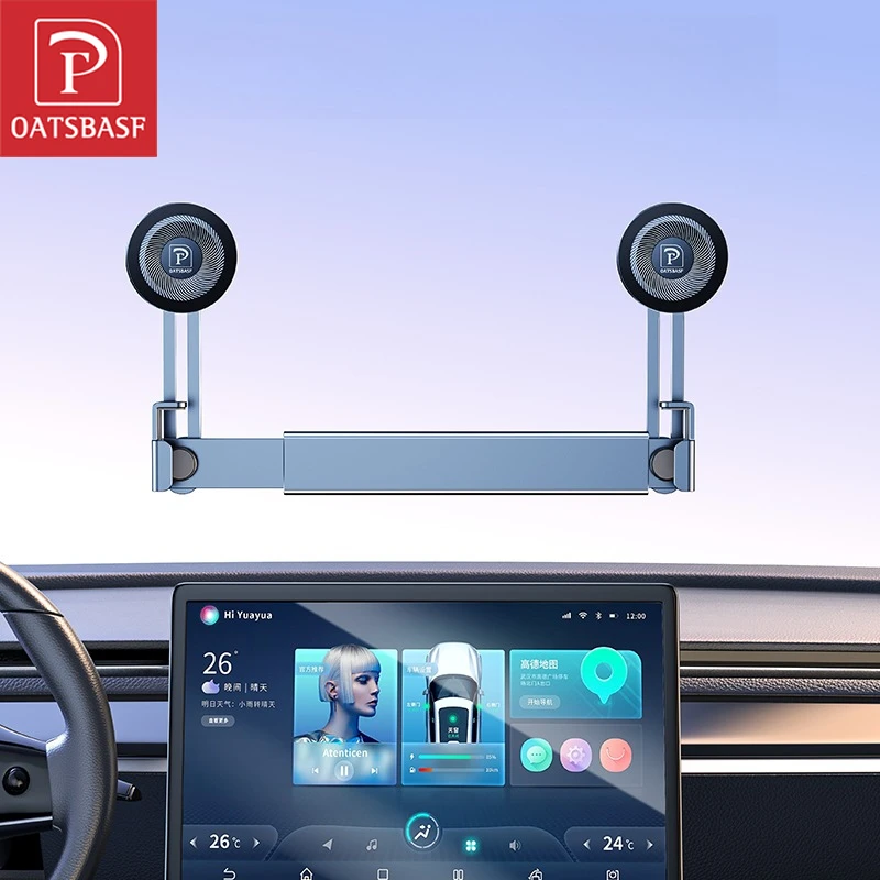 Oatsbasf 듀얼 위치 자동차 스크린 전화 홀더 스탠드 Tesla Model 3 ..