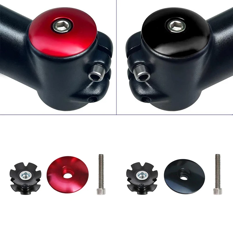 Bicycle Headset Bike Stem Cap Bicycle Head Cap 1~10pcs Bike Headset Stem Top Cap Bowl Cover with Screw Blot Headset Star Nut Bicycle Fork Parts for 1-1/8inch 28.6mm Head Tube