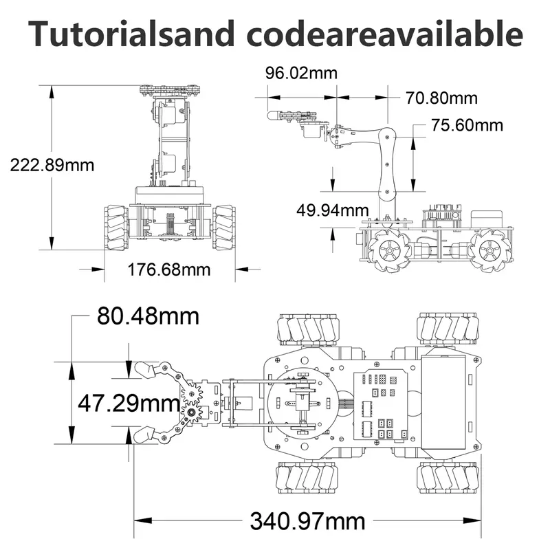 ACEBOTT ESP32 4 DOF Robot Arm Learning Kit Wifi Electronic Components Smart Car STEM STEAM Education Robotics for Arduino - Image 6