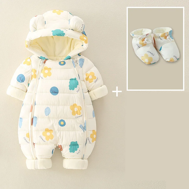 Winter Overall For Children Infant Down Cotton Thicken Clothes Hooded snowsuit Baby boy costume Girls Jumpsuit Baby Romper