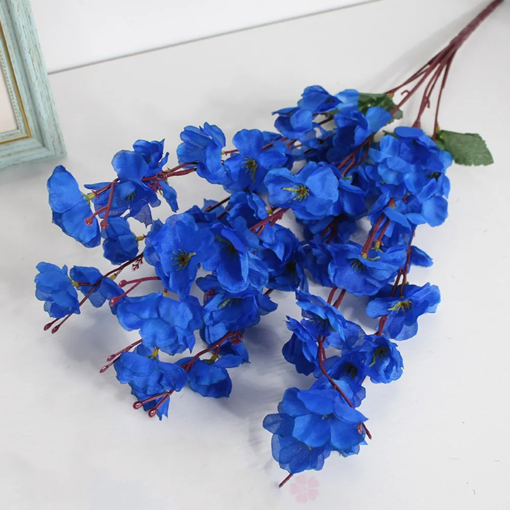 7 Zweige Künstliche Kirschblüten Blumenarrangement 55cm Lebensechte Pfirsichblüten Vasenfüller Heimdekoration