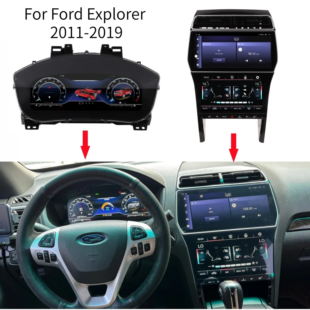 Panel de Instrumentos LCD para Ford Explorer 2011-2019, Tablero Digital, Velocímetro, Cabina Virtual, Carplay 1